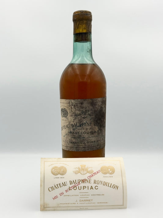 Château Dauphiné Rondillon Loupiac 1937 – Loupiac, Frankrig