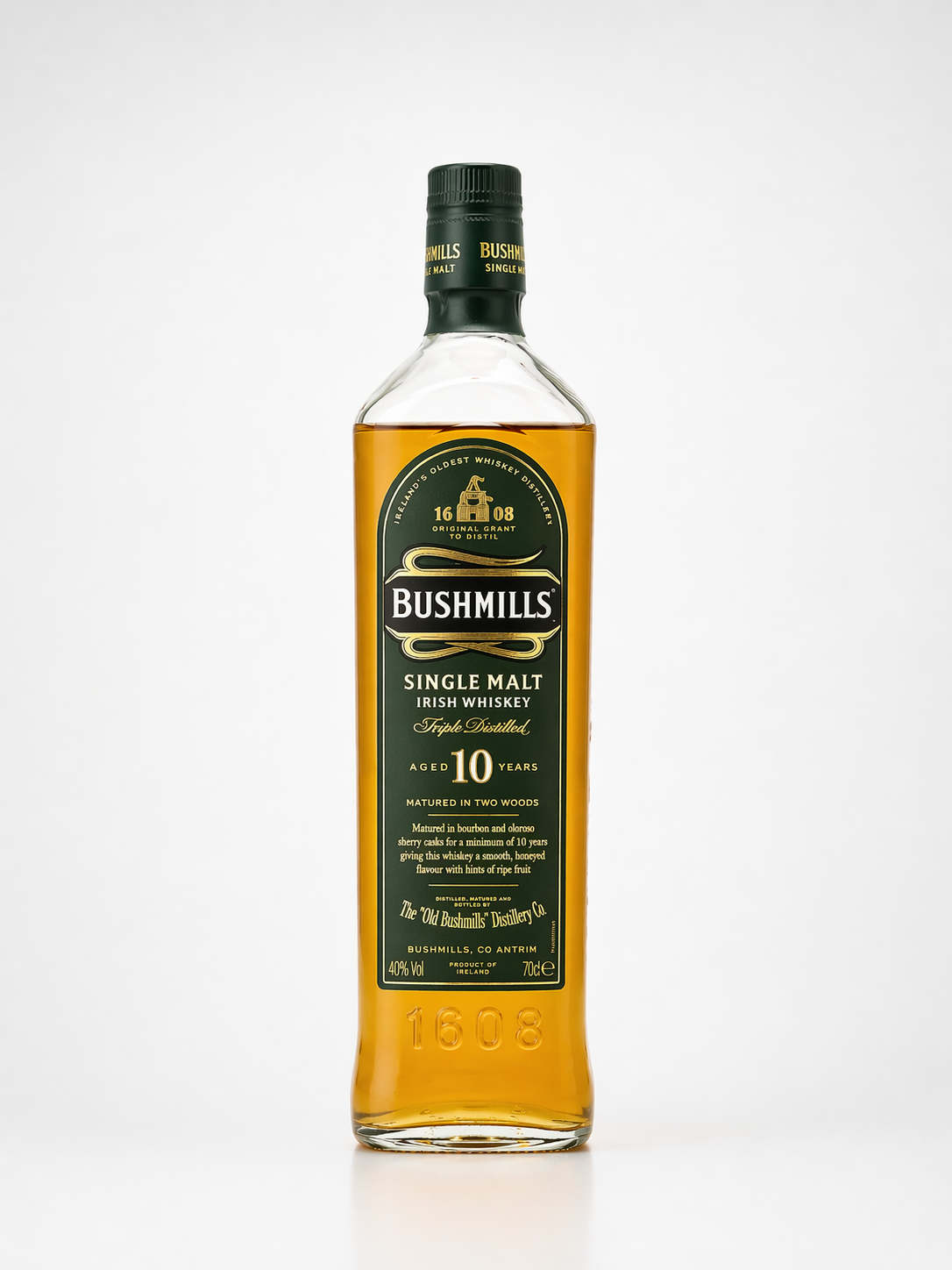 Bushmills 10 Year Old Single Malt Irish Whiskey