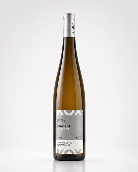Domaine L&amp;R Kox Pinot Gris Privilége Stadtbredimus Wölfergruef 2016 – Remich, Luxemburg