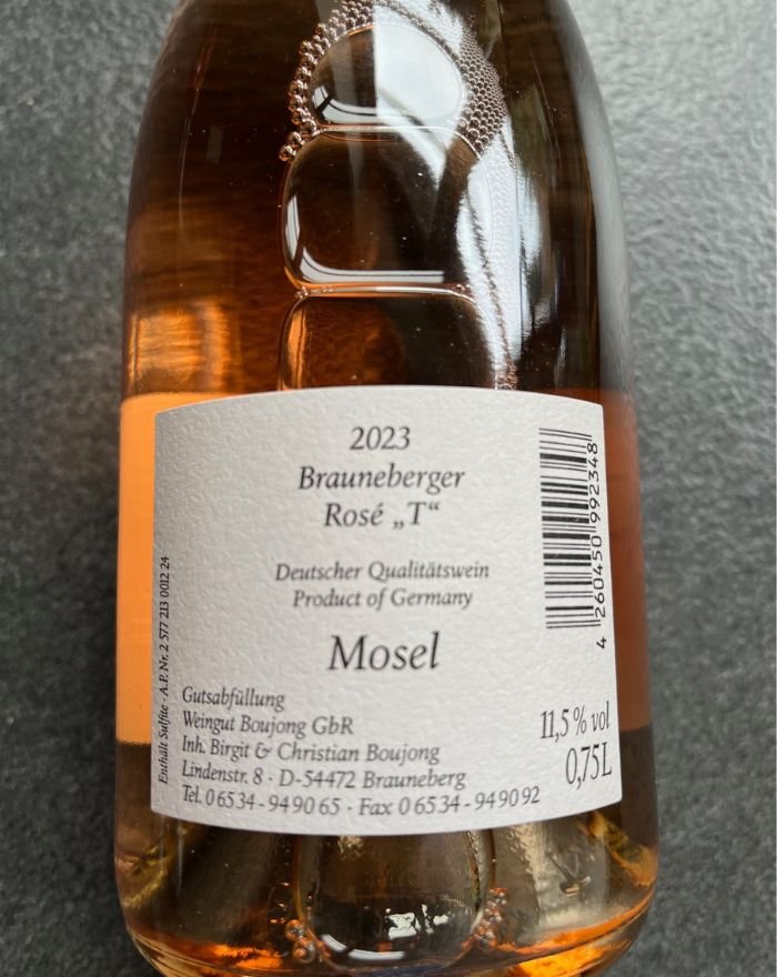 2023 Boujong Brauneberger Rosé "T"